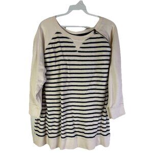 Lauren Ralph Lauren Striped Zip Detail Sweatshirt Sweater Preppy